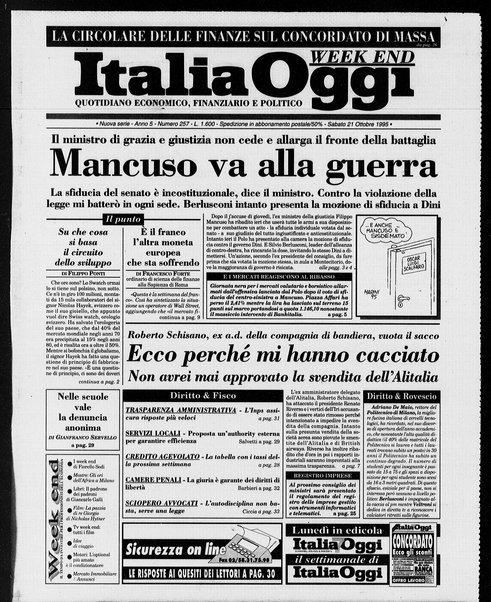 Italia oggi : quotidiano di economia finanza e politica